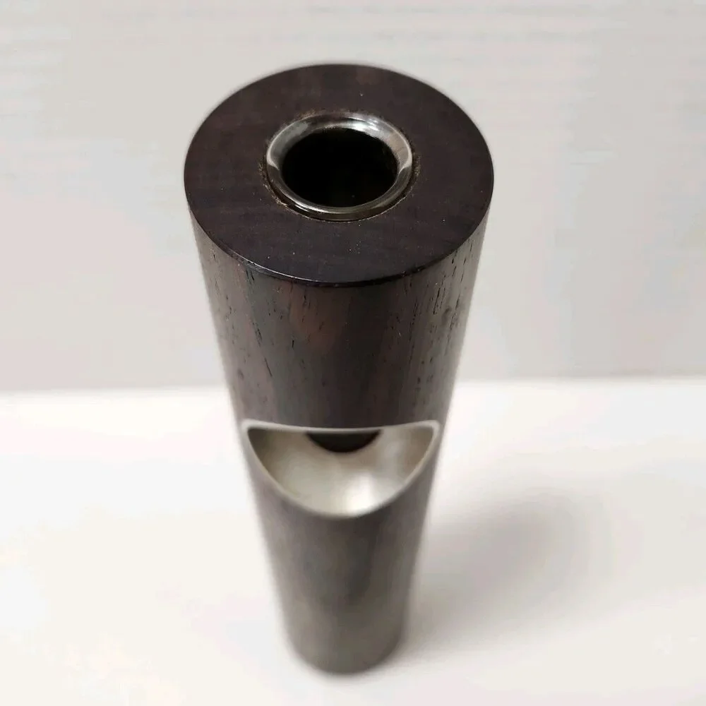 Minimalist Dark Wood Plant Propagation Station Cylinder Bud Vase Test Tube